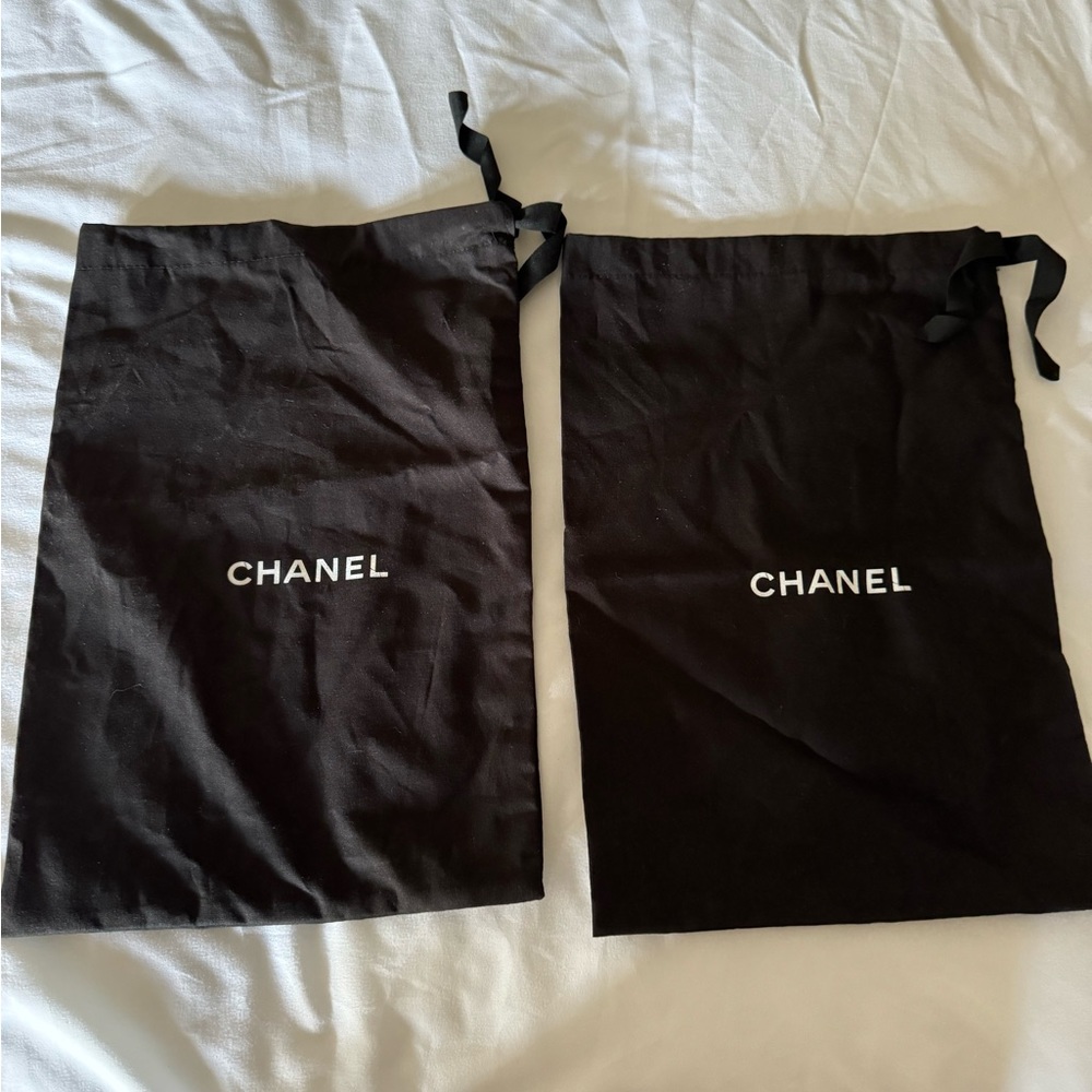 2 Chanel dust bags from shoes